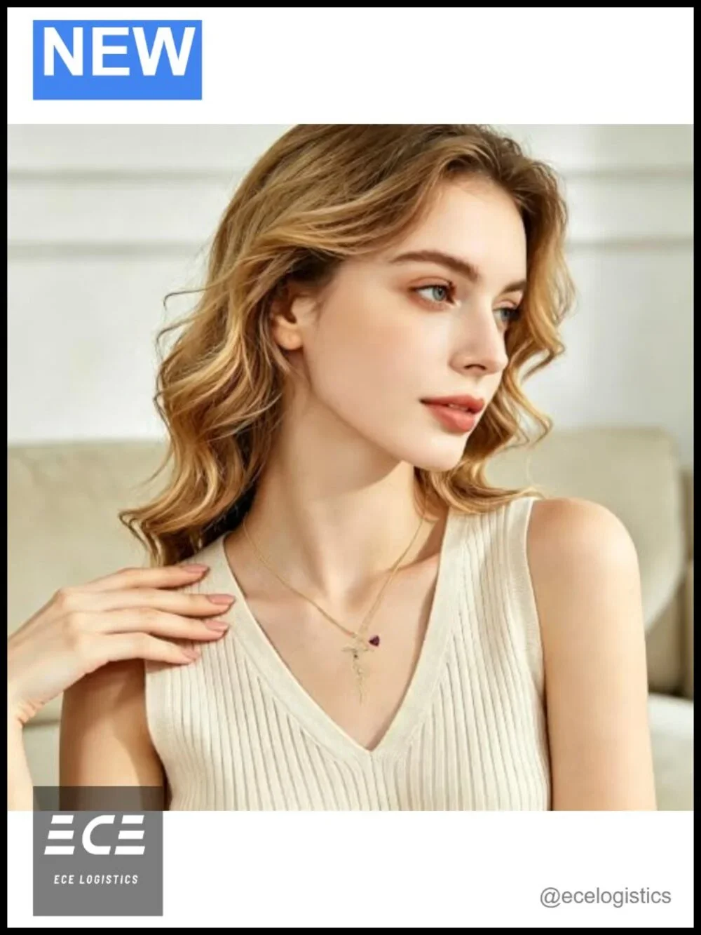 14K Gold Plated Faith Cross Necklace Womens Birthstone Pendant Jewelry